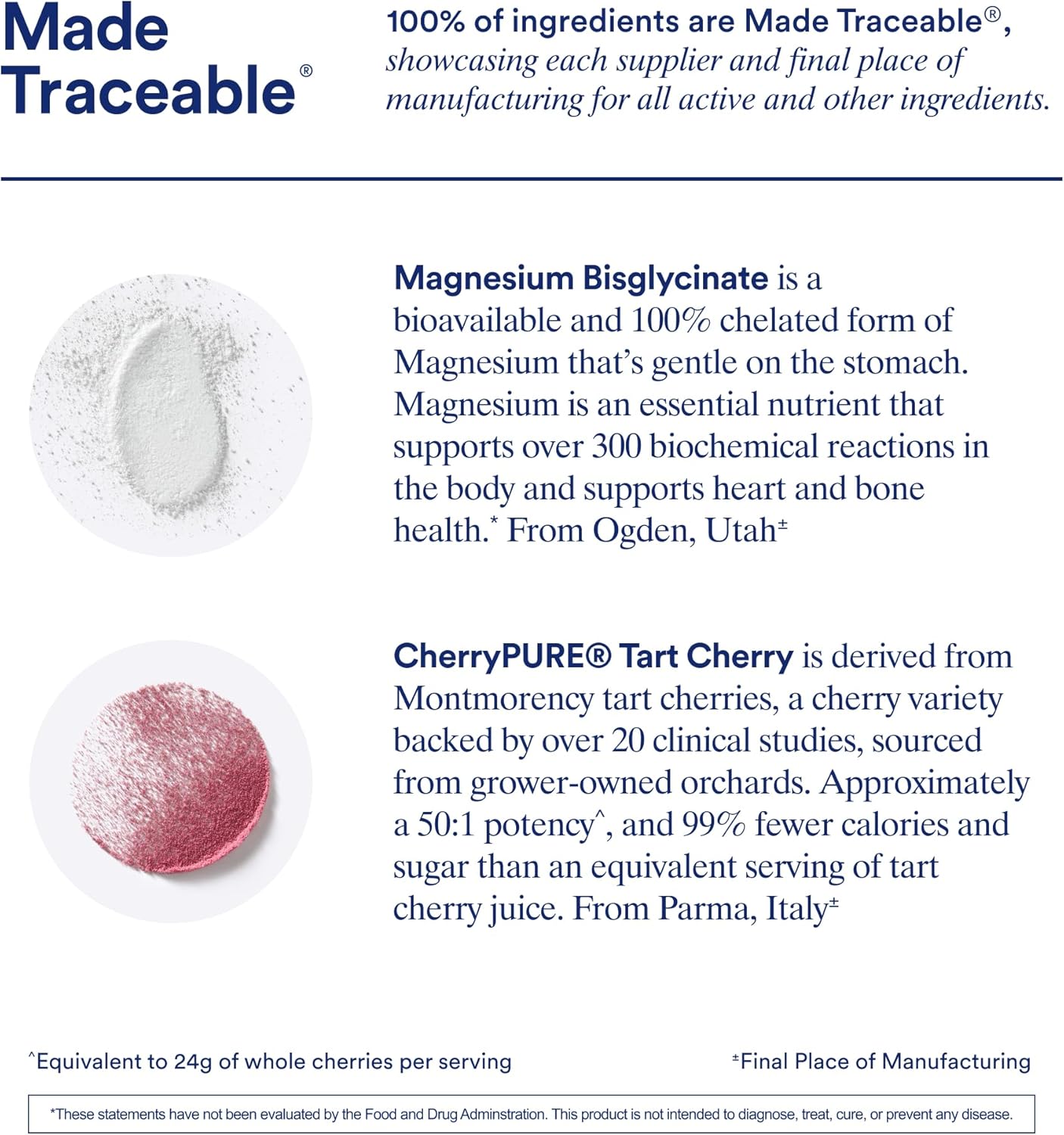 Ritual Magnesium+ Drink Mix Supplement | 2-in-1 Science-Backed Tart Cherry & Gentle on Stomach Magnesium Bisglycinate | Formulated for Mind & Muscle Relaxation | Supports Sleep & Calm | 30 Servings