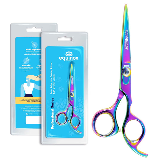 Equinox Razor Edge Series Professional Hair Scissors - 6.5” Premium Japanese Stainless Steel Hair Cutting Scissors, Hair Shears, Hair Razors for Hair Cutting, Barber Accessories & Hair Salon Supplies
