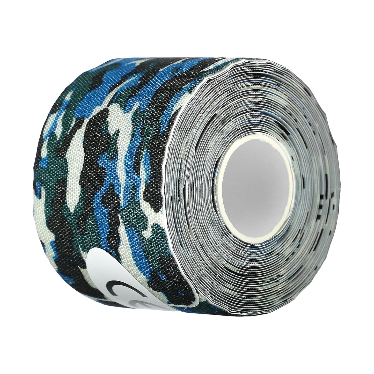 Heali Kinesiology Tape with Magnesium and Menthol, 20 Pcs Precut Strips, K Tape Roll, Knees, for Physical Therapy, Sports, Muscles and Joints, Water Resistant, White with Blue Camo