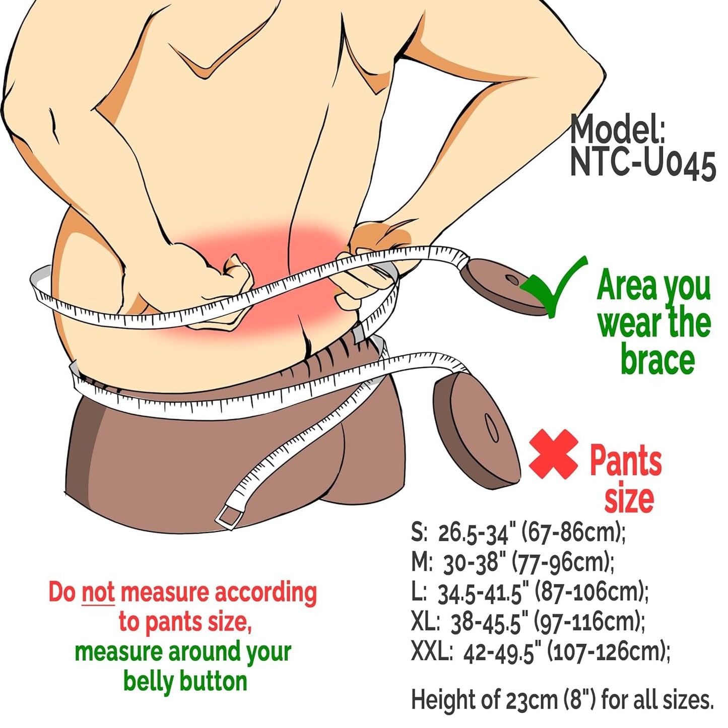 NeoTech Care Back Support Belt - Breathable & Adjustable Lower Back Brace - Double Pull Compression Straps (Grey, Size S)