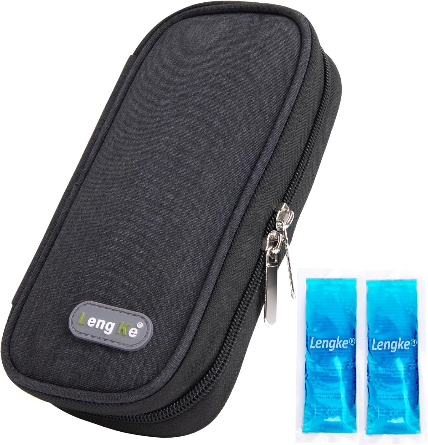 Leng Ke Insulin Cooler Travel Case TSA Approved Ice Packs,Insulin Travel Case for Insulin Pen, Insulin Supplies, Portable Insulin Pen Cooler Travel Case for Travel and Daily Life (Black)
