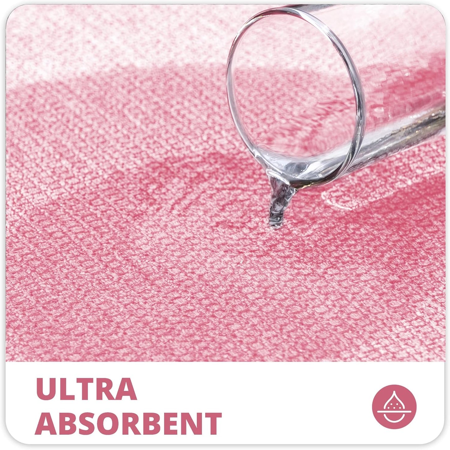 Bath Mat,Ultra Thin Bathroom Runner Rugs,Large Bath Mats for Bathroom,Quick Dry,Non-Slip,Machine Washable,Low Pile,Bath Rug,Shower Outside,Sink,Home Decor Accessories.Pink,2'x5'(24x60inch)