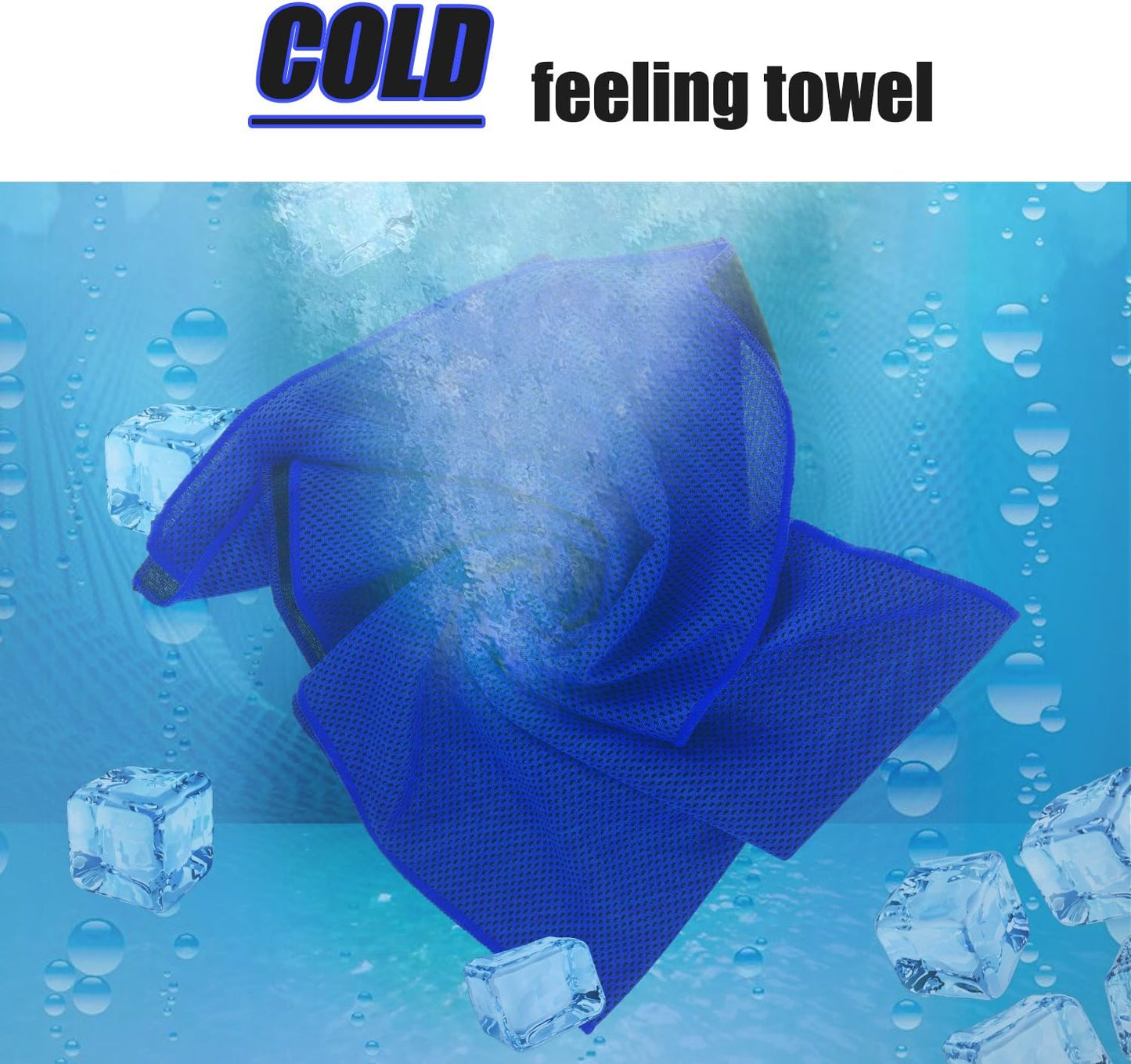 Biange Cooling Towel (Pack of 20, 40"x12") with Pouches for Sports, Workout, Fitness, Gym, Yoga, Golf, Pilates, Travel, Camping & More