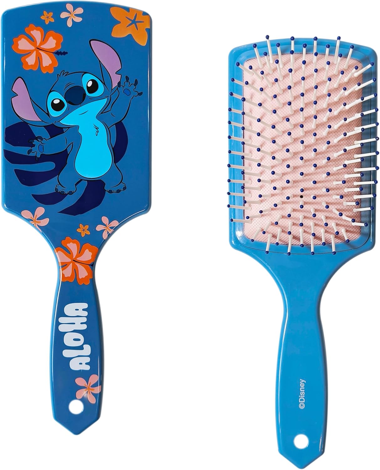 LUV HER Disney Lilo & Stitch Kids Hair Brush & Spa Headband Set for Girls - with Stitch - Fun Grooming Kit for Detangling, Styling & Skincare - Soft & Stretchy One Size, Ages 3+