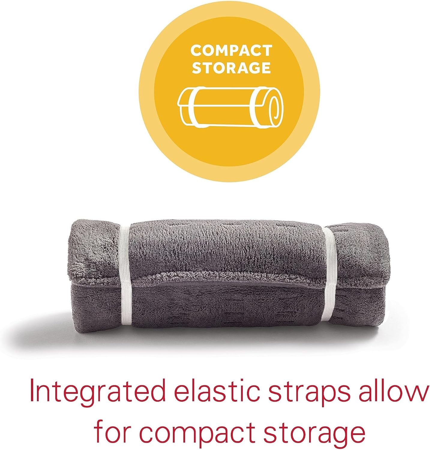 Sunbeam Premium Sunbeam Heating Pad with Compact Storage, Standard Size, Gray