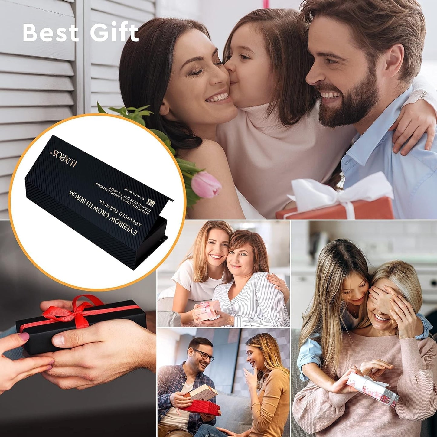 LUXROS Advanced Growth Serum for Full, Thick Eyebrows - USA Made, See Results in 4-8 Weeks (5 ml)