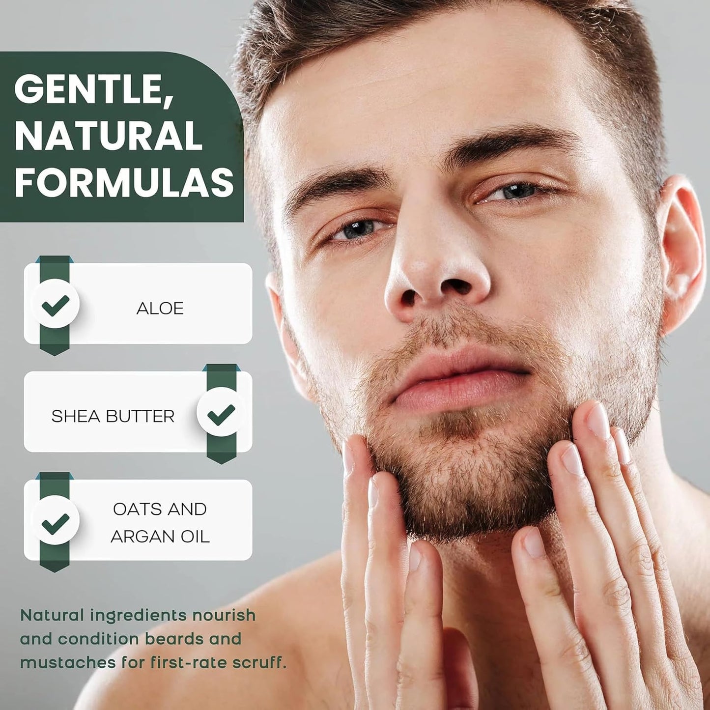 4-in-1 Grooming and Shave Cream for Men - Shaving Cream, Facial Cleanser, Beard Care and Moisturizer - Beard Softener for Men - Facial Care For All Skin Types, 3oz