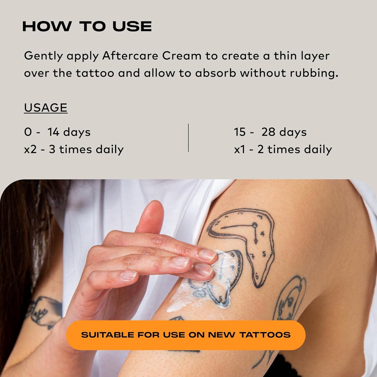 Stories & Ink Tattoo Care | AFTERCARE CREAM for fresh tattoos - Soothes Freshly Tattooed Skin, Visibly Calms Itchy or Irritated Skin, Fragrance-Free, Vegan & Cruelty-Free, 60 mL / 2 Fl Oz