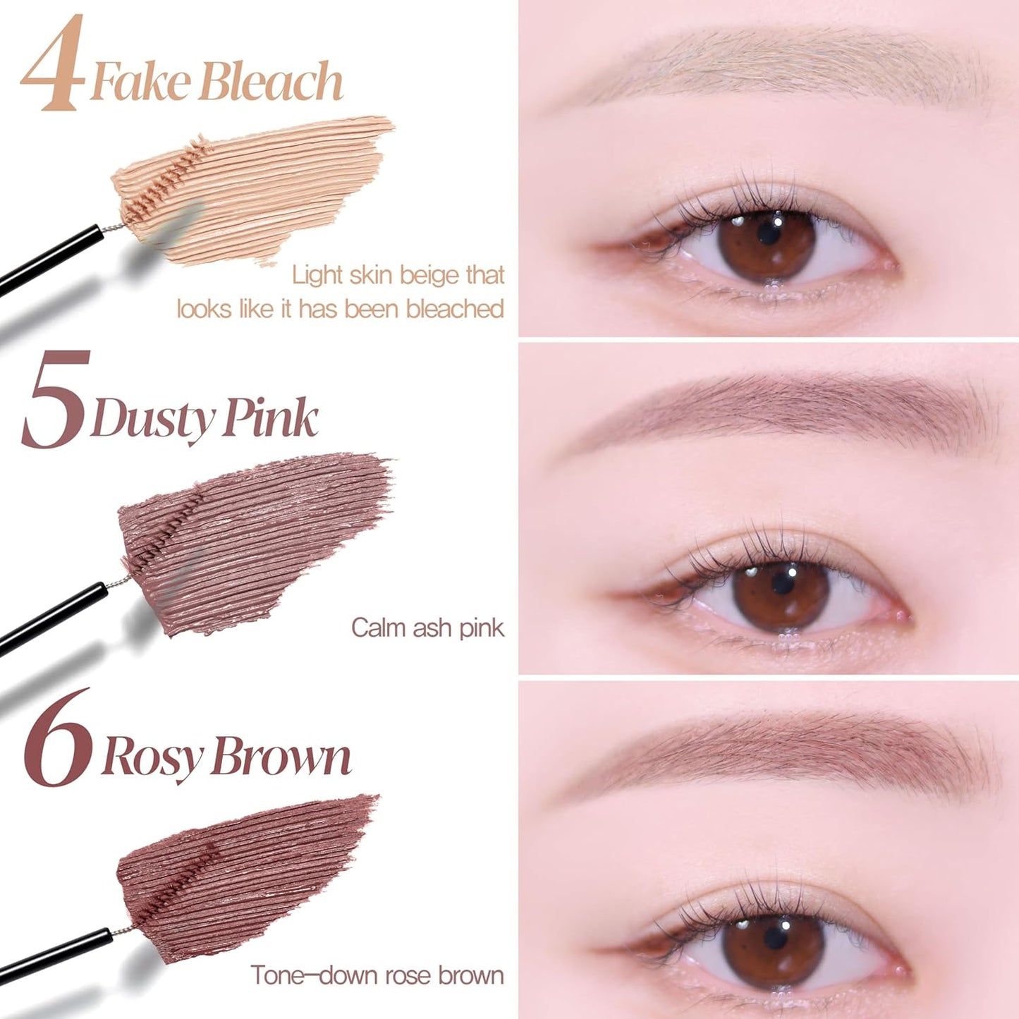 Espoir The Brow Color Fixing Cara #1 Beige 0.1 fl oz | Easy Fixing without Clumping with Skinny Brush | Long Lasting Smudgeproof Eyebrow Mascara | Soft Mood Coloring Tinted Gel | Korean Eye Makeup