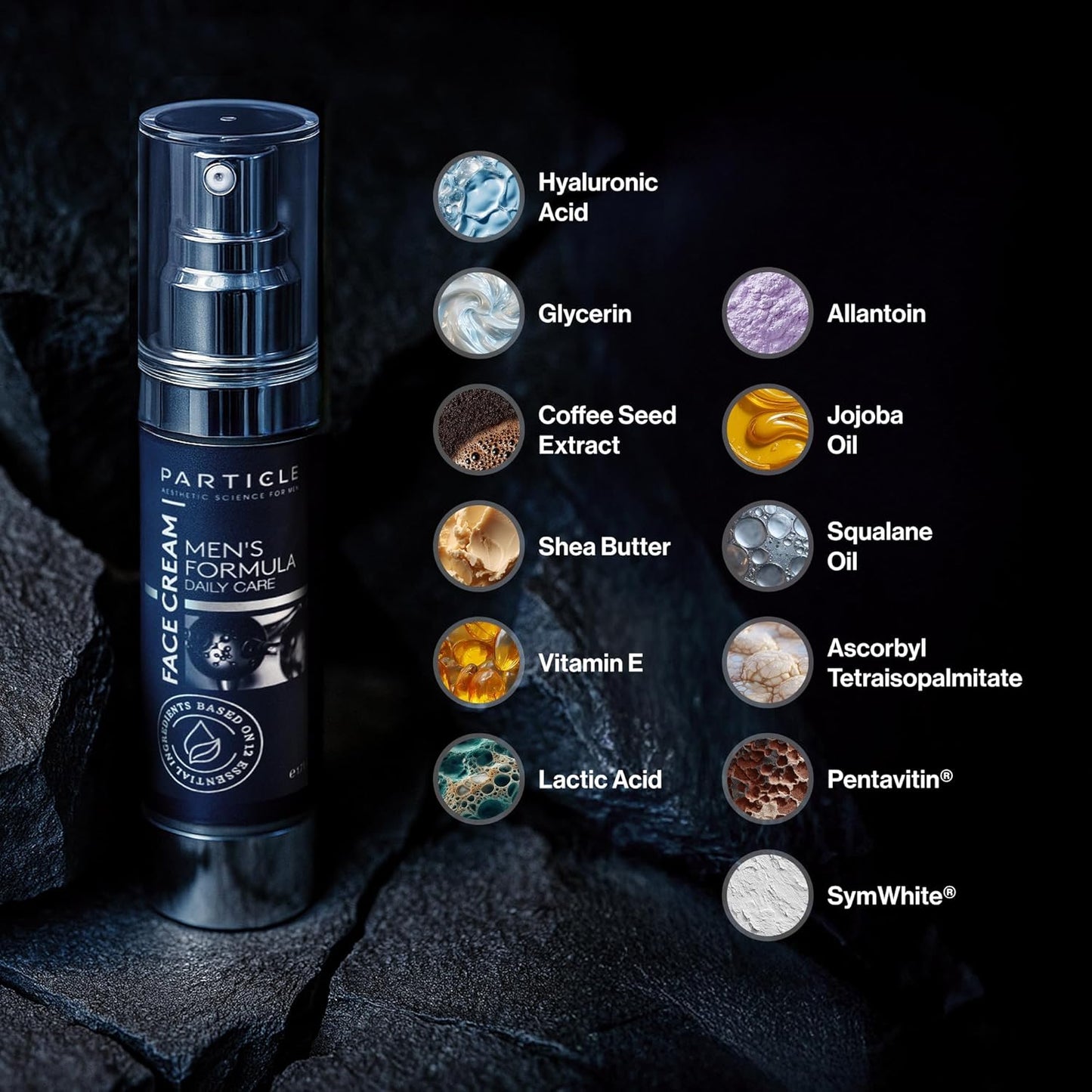 Particle 6-in-1 Face Cream for Men, Men’s Daily Hydrating Moisturizer with Vitamin C, Jojoba Oil, Vitamin E & Hyaluronic Acid, Skin Care Routine, Healthy Skin Support, Pack of 1, 1.7 FL OZ