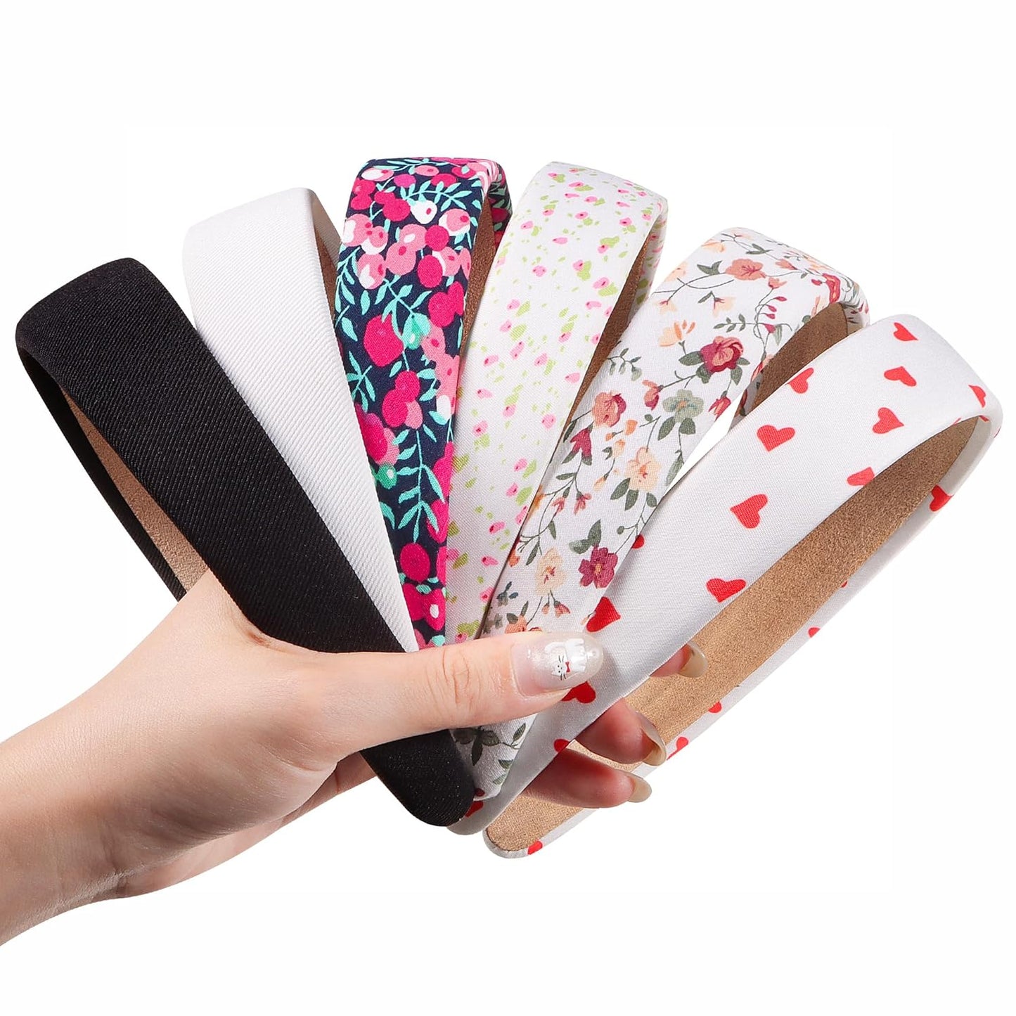 Headbands for Women - 1 Inches Wide Headbands - Solid Color Headband Fashion Hair Accessories- Trendy Women Girls Non Slip Fashion Hair Bands- Thick Elastic Hair Bands for Women's Hair 6PCS