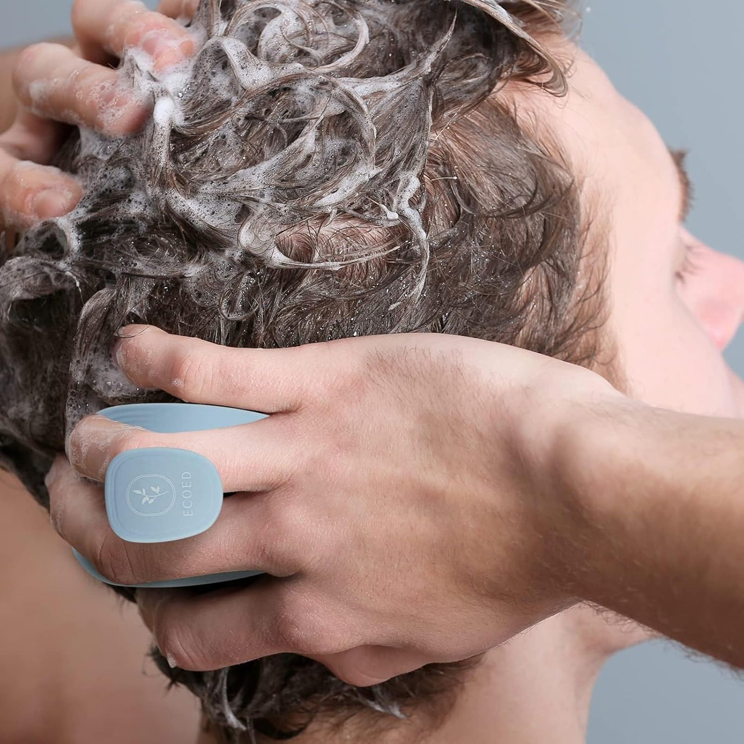 2 PC Scalp Massager Shampoo Brush, Scalp Scrubber & Exfoliator for Dandruff Removal, Wet & Dry and Detangler for Men and Women, Suitable for Short Medium Hair(Blue)