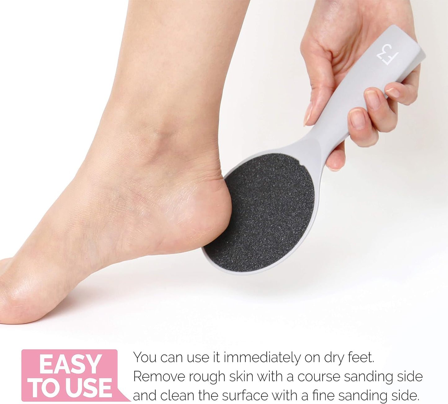 Self-Standing Emery Foot File, Double-Sided Pedicure Tool, Effective for Cracked Heel, for Wet & Dry Feet, Pedicure, Hygienic Exfoliating, Callus Remover, Foot Scrubber, Professional Care