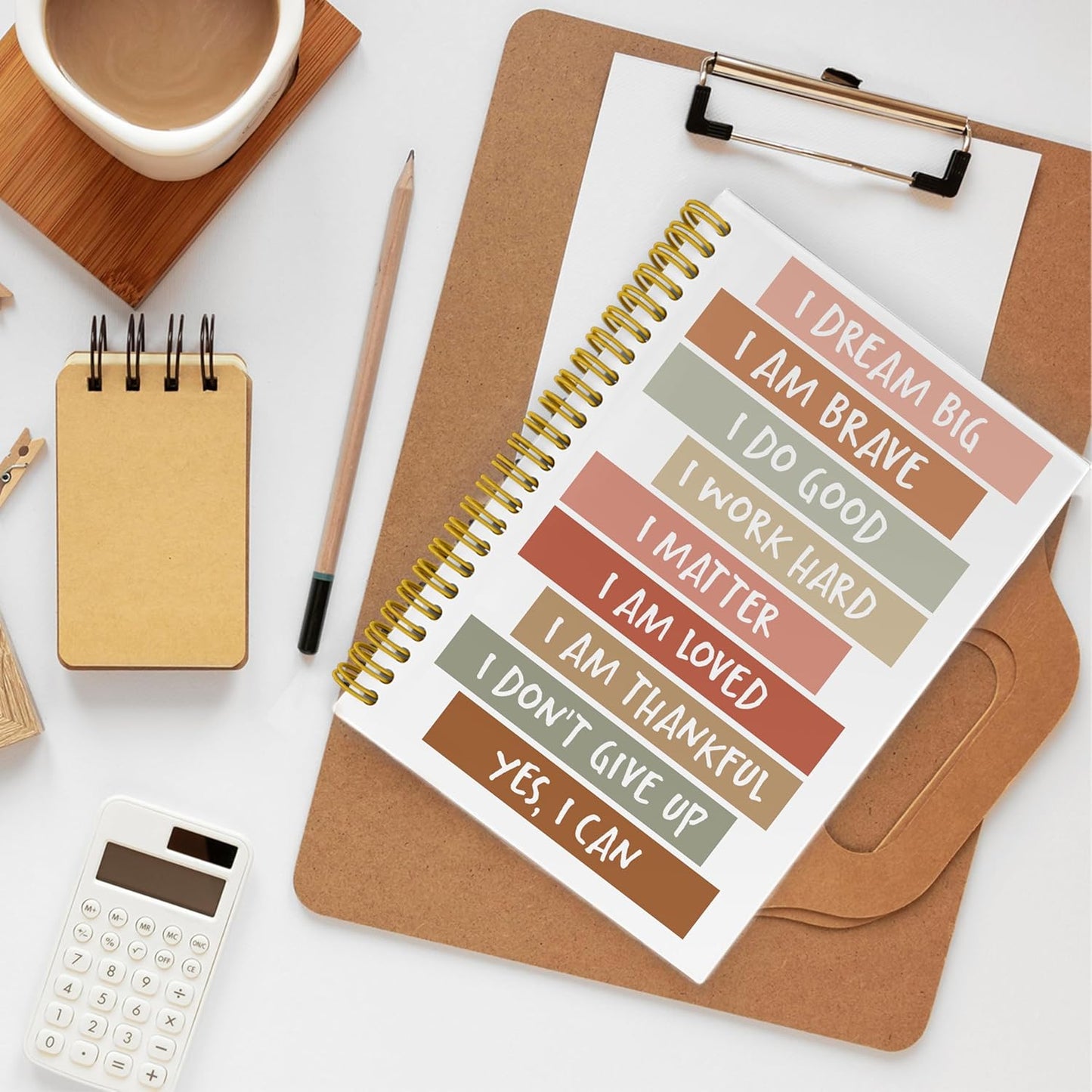 Inspirational Notebook, Positive Affirmations Journal, Daily Affirmations for Women, Inspirational Gifts for Women Girls, Notebooks for Work Note Taking, Spiral Notebook 5.5x8.3 with 164 Pages