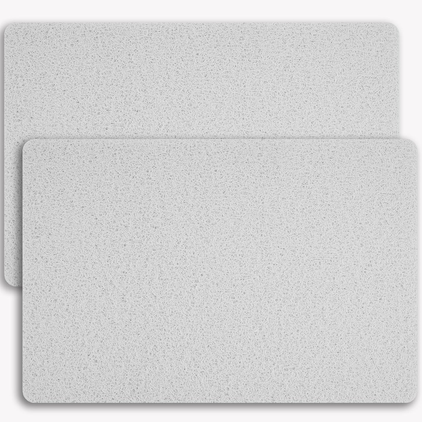 Non-Slip Bathtub Mat, 2 Pack Anti Slip Shower Mat, Fast Drying Bathtub Mats, Foot Scrubber Mat, Anti Slip Mat for Tub, Floor, Bathroom, Kitchen, Home, Hotel (White 24"×16"+24"×16")