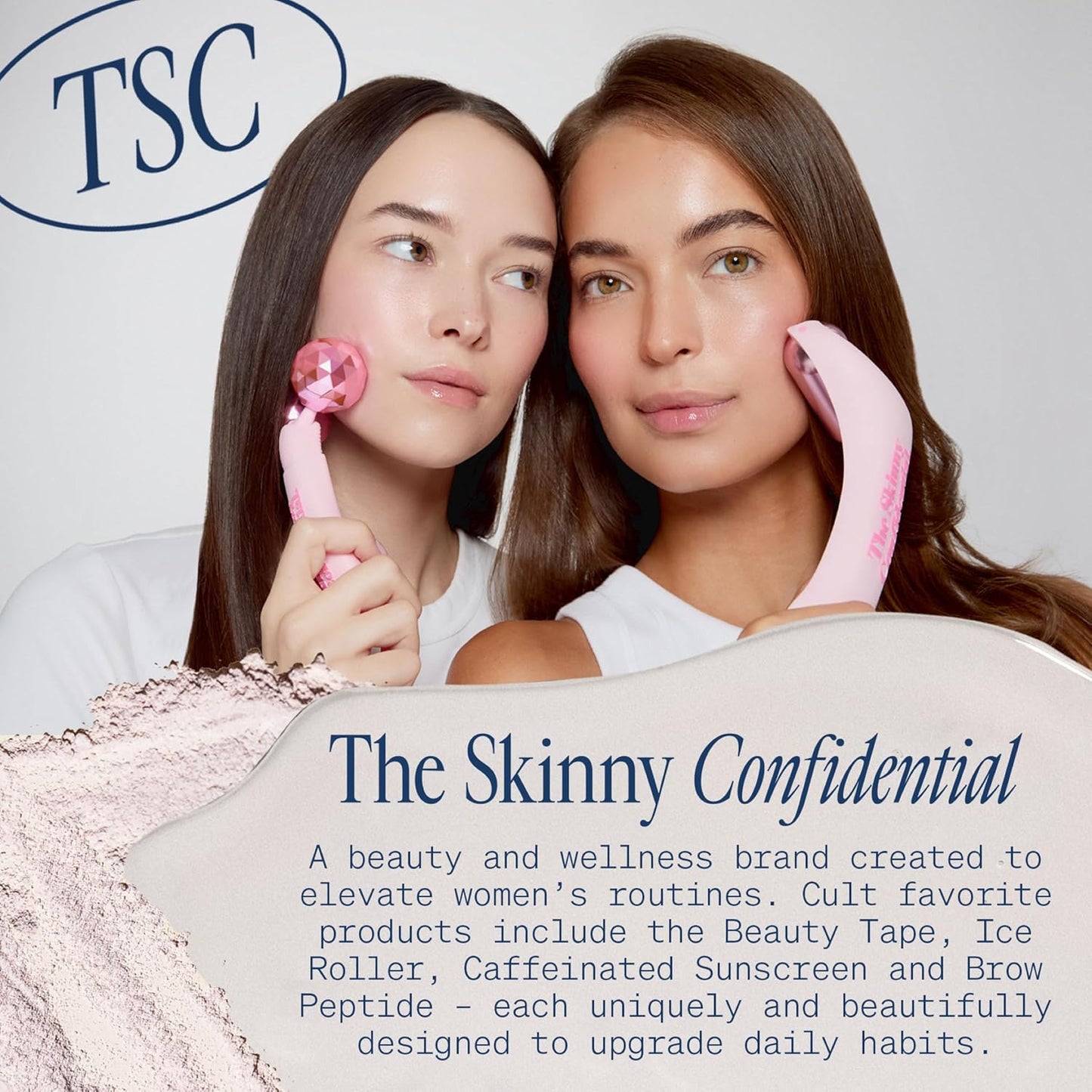 The Skinny Confidential Mint Ice Roller for Face - Compact Facial Skin Care Tools for Sculpting & Contouring - Cold Therapy Facial Rollers May Reduce Puffiness & Redness - Beauty Gifts for Women & Men