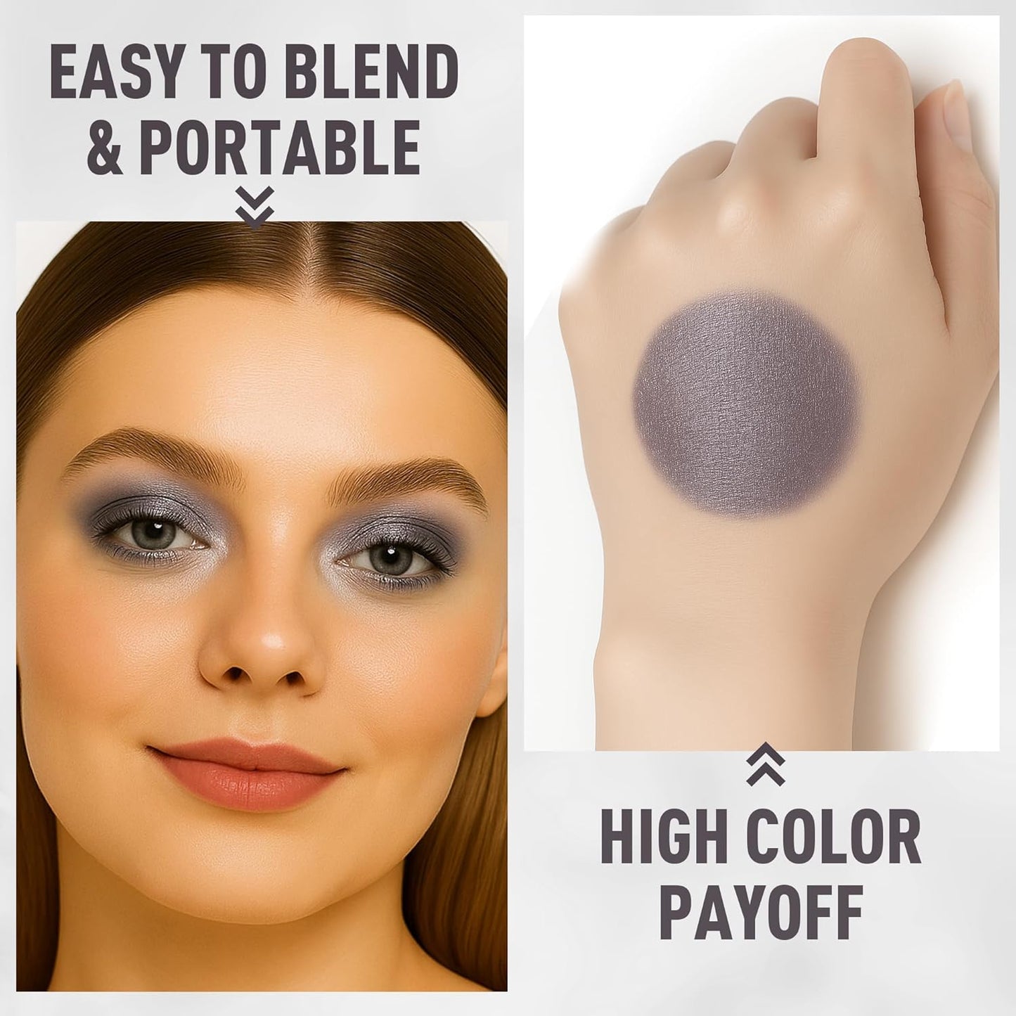 FV Cream Shimmer Eyeshadow Stick,Long Lasting & Waterproof, Multi-Use & High Pigment Eyeshadow Makeup Stick, Smoky Grey Shimmer