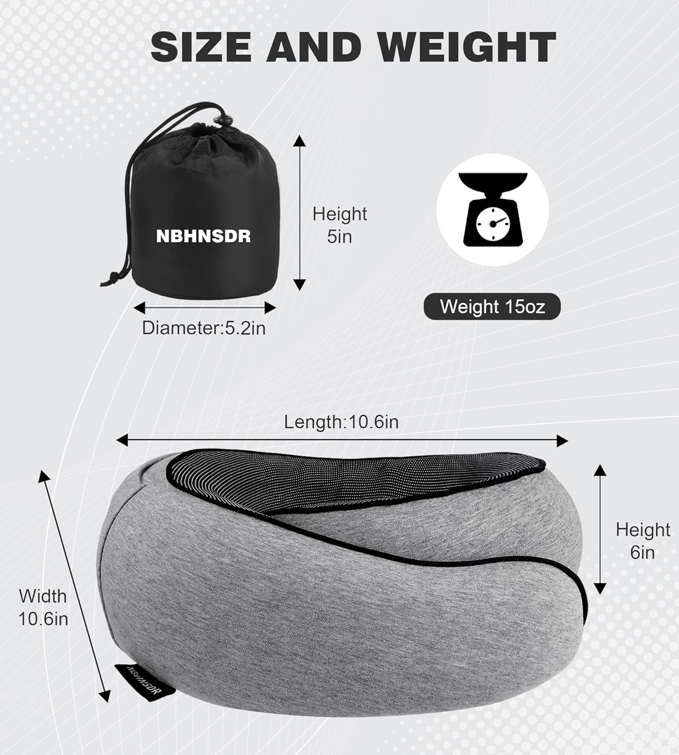 Hidden hat Airplane Travel Neck Pillow, Memory Foam Long-Distance Travel Neck Pillow, Suitable for use on Planes, in Cars and When Sleeping in The Office, Protecting Your Neck.