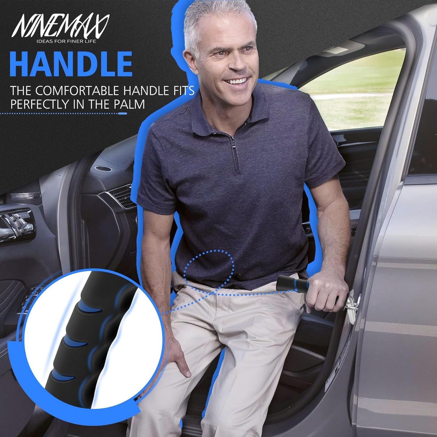 Car Door Handle for Elderly Car Handle Assist Support, Auto Grab Handles, Portable Car Door Cane for Seniors, Handicap (1 pc)