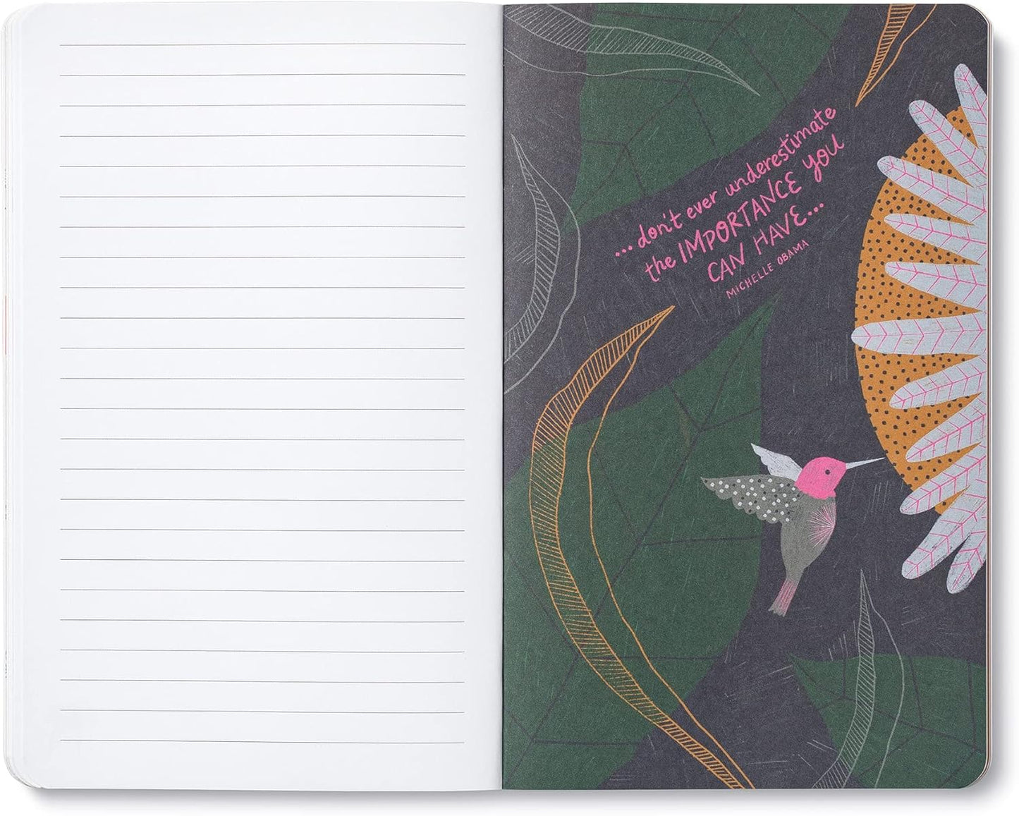 Compendium Softcover Journal - We can begin by doing small things. – A Write Now Journal with 128 Lined Pages, 5”W x 8”H