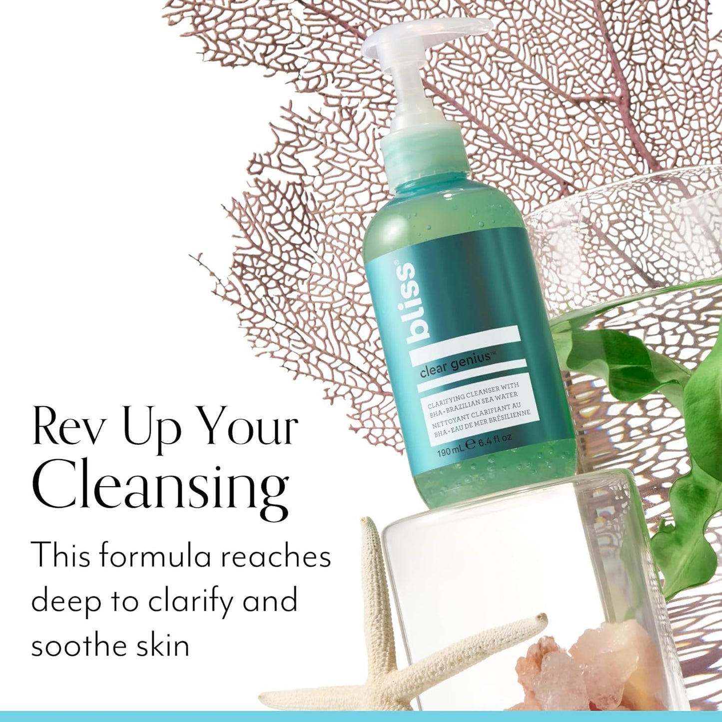 Bliss Acne-Prone Skin Bundle - Clear Genius Toner, Body Spray, Spot Treatment BHA Salicylic Acid and Clarifying Peel & Cleanser