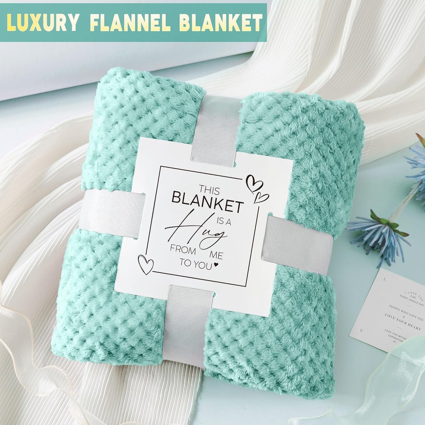 Birthday Gifts for Women, Get Well Soon Gifts Self Care Gifts, Gardenia Spa Gift Basket Care Package with Blanket, Christmas Valentines Mothers Day Gifts for Mom Wife Girlfriend Best Friend Her