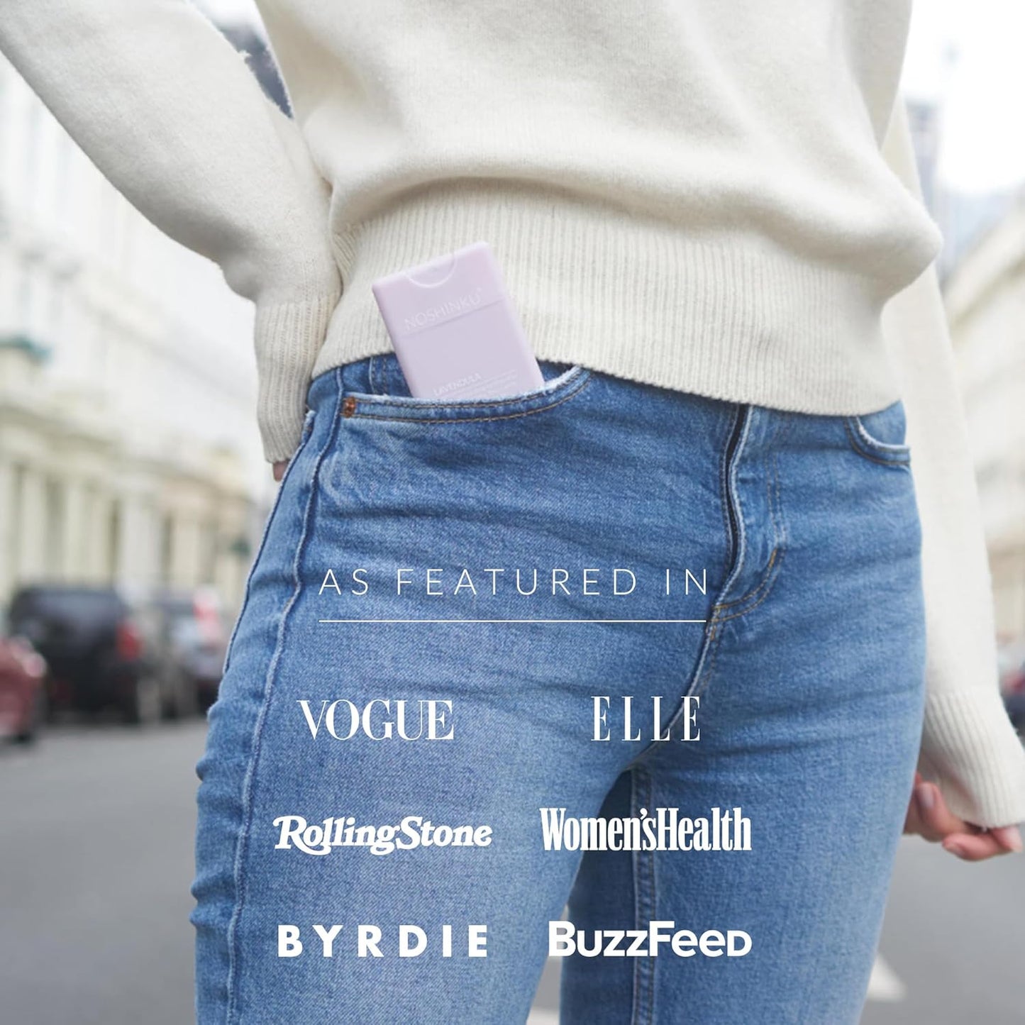 Noshinku Lavender Pocket Hand Sanitizer Refill Kit: Refill Pouch + Sprayer Bundle | Organic Antibacterial Sanitizing Mist with Moisturizing Oils | FDA Registered | 70% Sugarcane Derived Alcohol