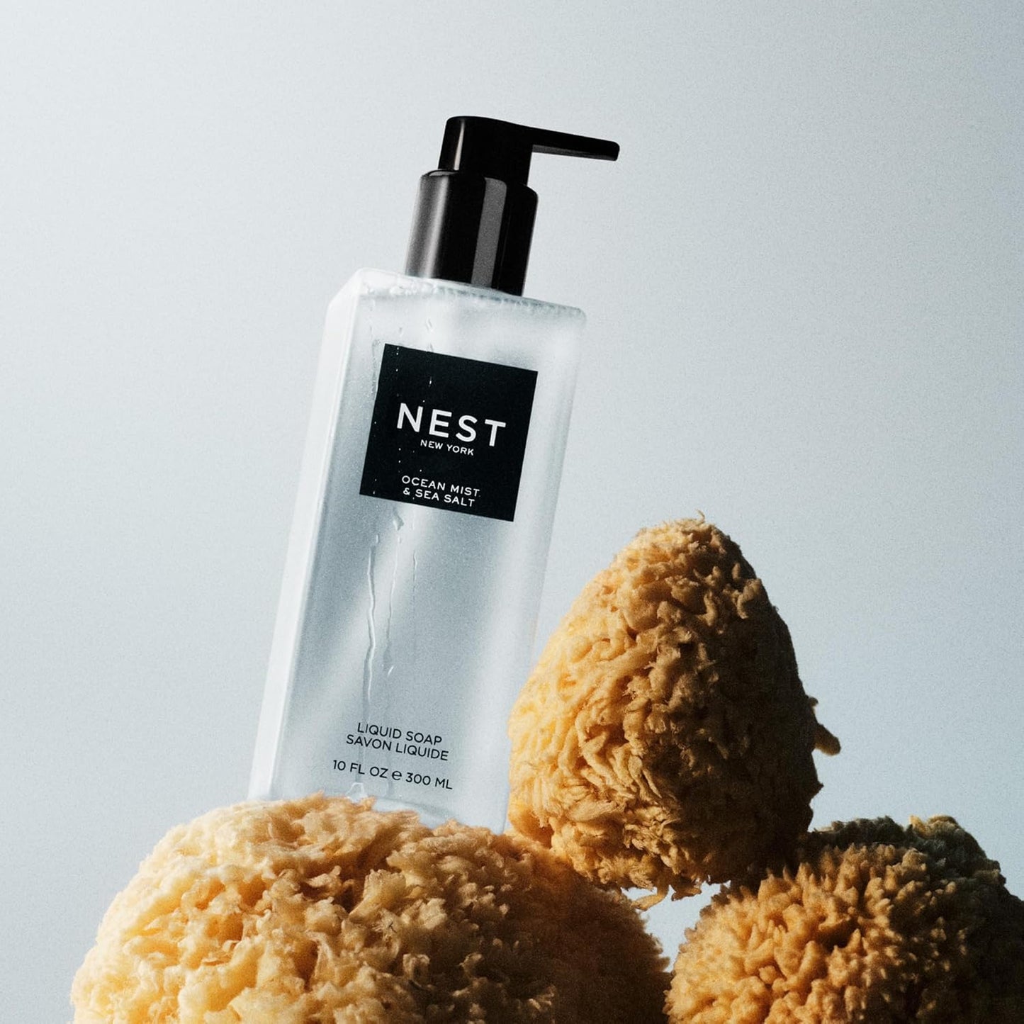 NEST New York Liquid Soap, Ocean Mist & Sea Salt - 10 fl oz - Cleanses & Nourishes Skin - Approx. 300 Pumps Per Bottle - Gluten Free & Cruelty Free