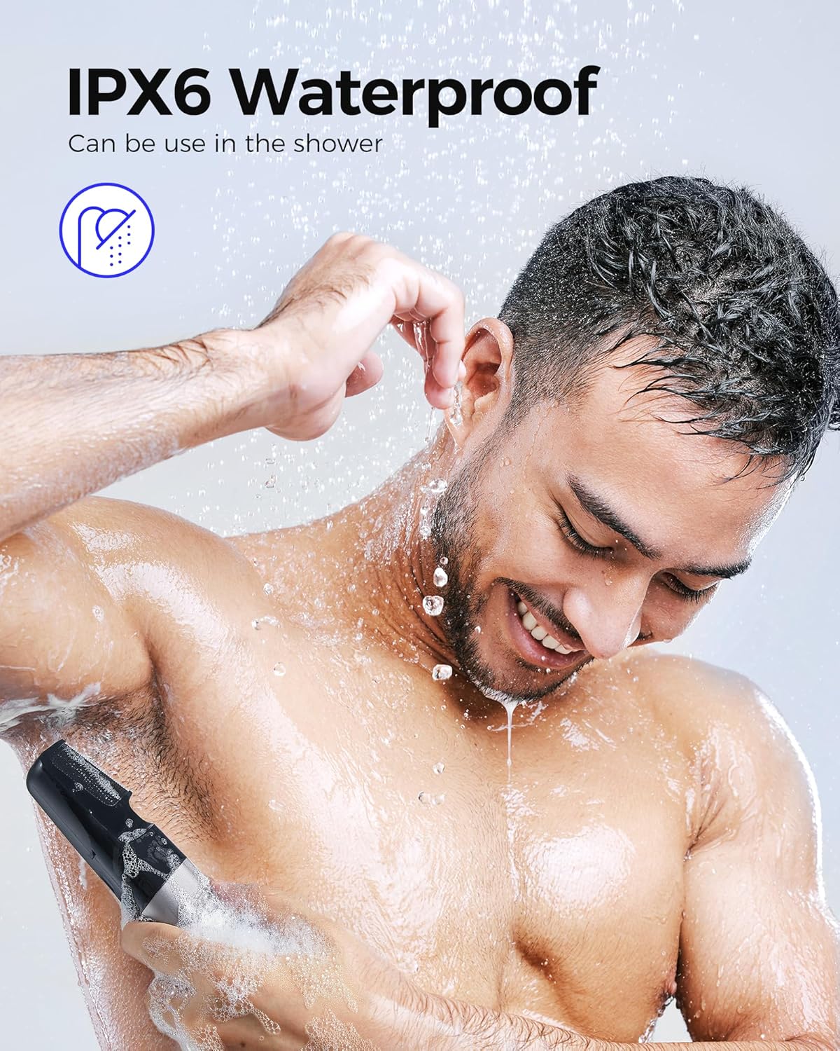 GLAKER Beard Grooming Kit - All in One Hair Cutting Kits, Electronic Shaving Razor, Professional Barber Kit, Mens Body Hair Shaver, Cordless Nose Hair Trimmer, Rechargeable Hair Clippers for Men