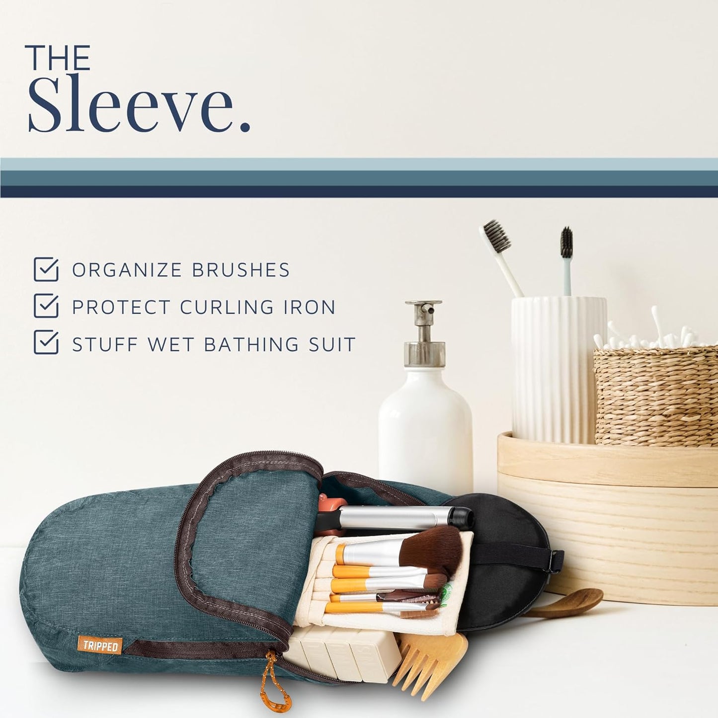 Toiletry Bag Kit Set: Hanging Travel Toiletry Bag + 311 TSA Cosmetic Liquid Bag + Ultralight Accessory Organizer Pouch