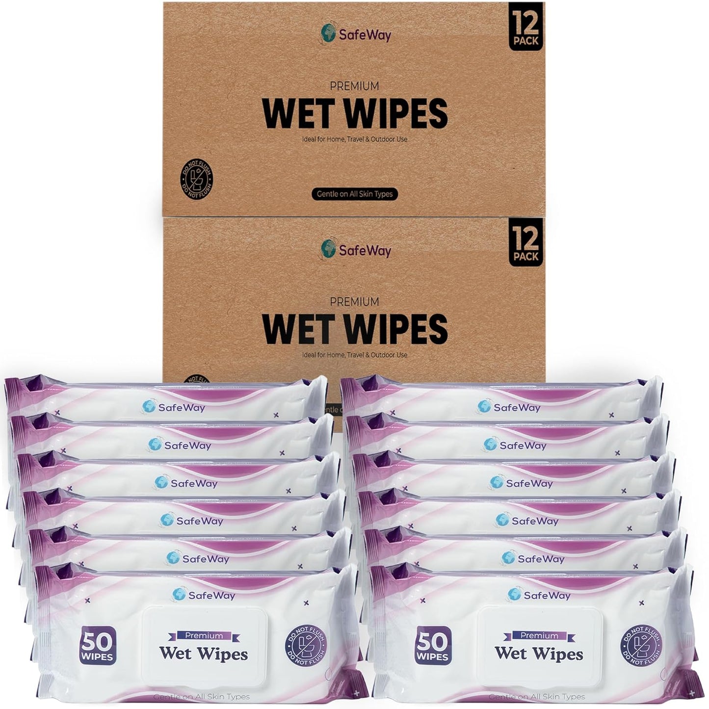 SAFEWAY Adult Wipes Disposable — Multi-Purpose Wipes, Alcohol-Free, Preferred by Caregivers for Seniors & Incontinence Solution, Aloe-Infused, Gentle for Delicate Skin — Extra Large, 24 Pack 1200 pcs.