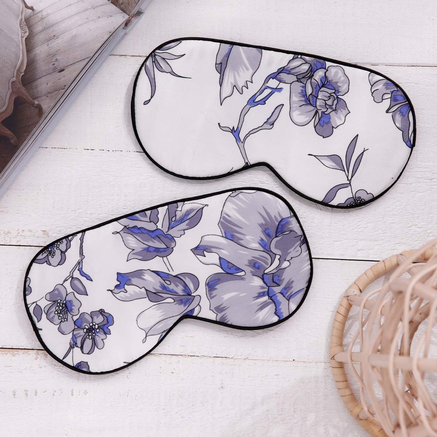 Maxfeel 100% Pure Silk Eye Mask - Sleep Eye Cover in Printed Colors (#11)