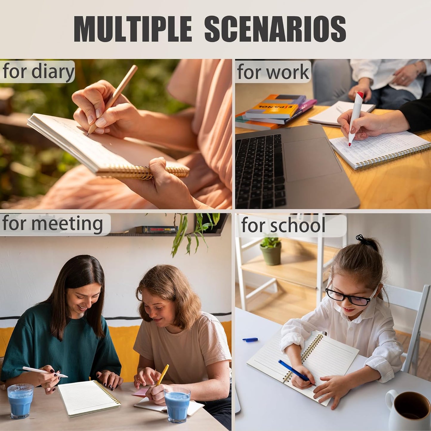 Inhale Exhale Mental Health Notebook Journal, Watercolor Abstract Spiral Notebook, Positive Therapy Journals Notebooks for Women Men, Psychologist Office School Supplies Gifts, 5.5x8.3In