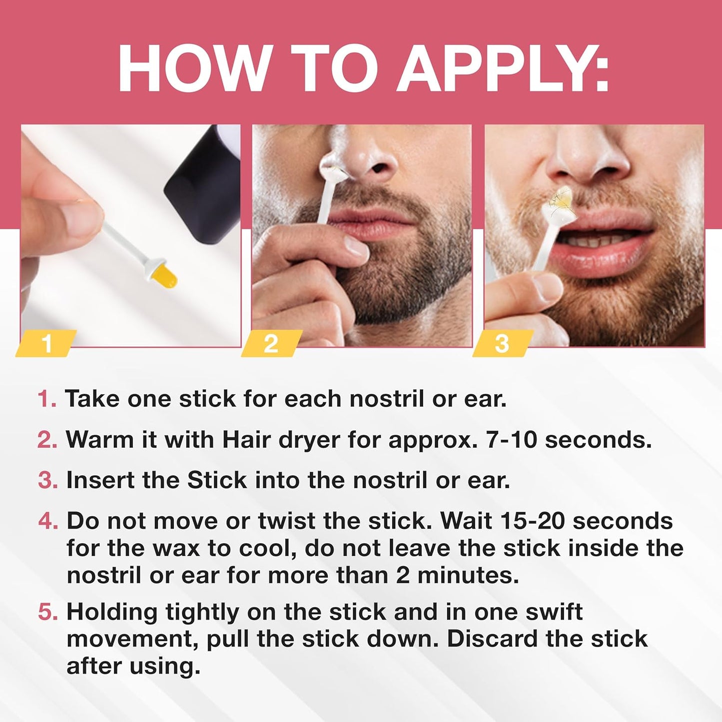 GiGi Nose + Ear Wax Kit, Safe, Quick, and Easy, Heat with Blow Dryer, 1-pack