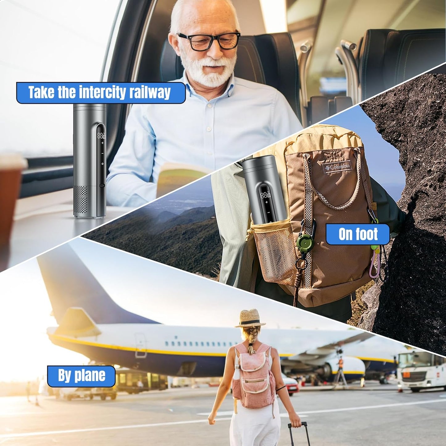 Insulin Cooler Travel Case TSA Approved – Portable Diabetic Medication Cooler with USB Charging & Backup Battery, Keeps Insulin at 0–18°C, Fits 1–7 Pens, for Travel & Daily Use (Titanium Gray)