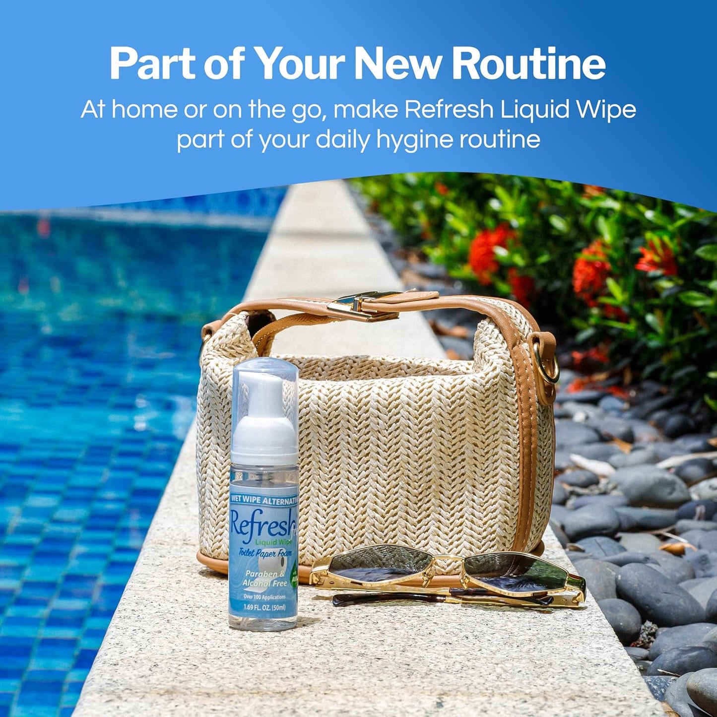 Refresh Liquid Wipe Free: Toilet Paper Foam. Eco-Friendly Flushable Wet Wipe Alternative For Sensitive Skin. Cleanses and Soothes with Witch Hazel and Aloe. Plumbing Safe. 50ml (1.69 Fl Oz).…