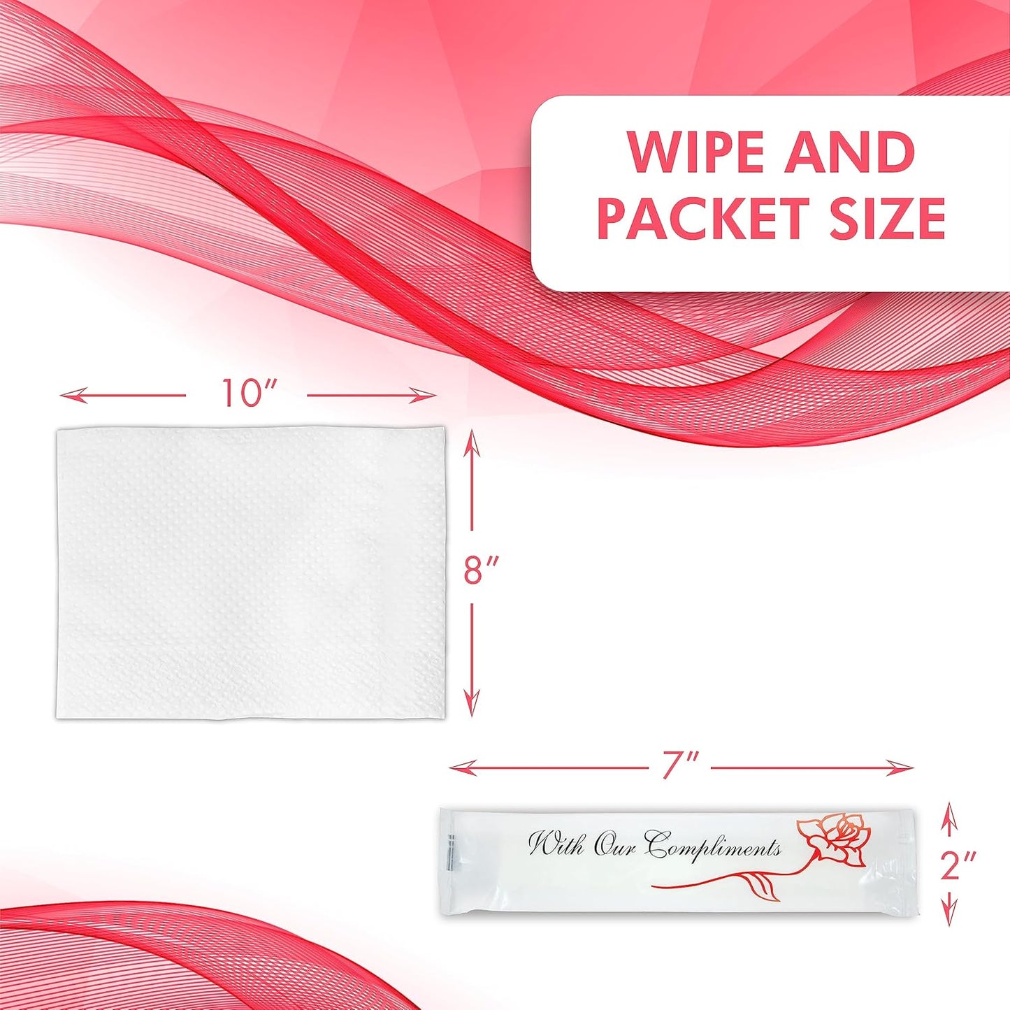 Diamond Wipes Pre-moistened Hand Wipes - “With Our Compliments” Logo 10x8” Extra Thick Lemon-Scented Pack of 250 Individually Wrapped Wet Wipes