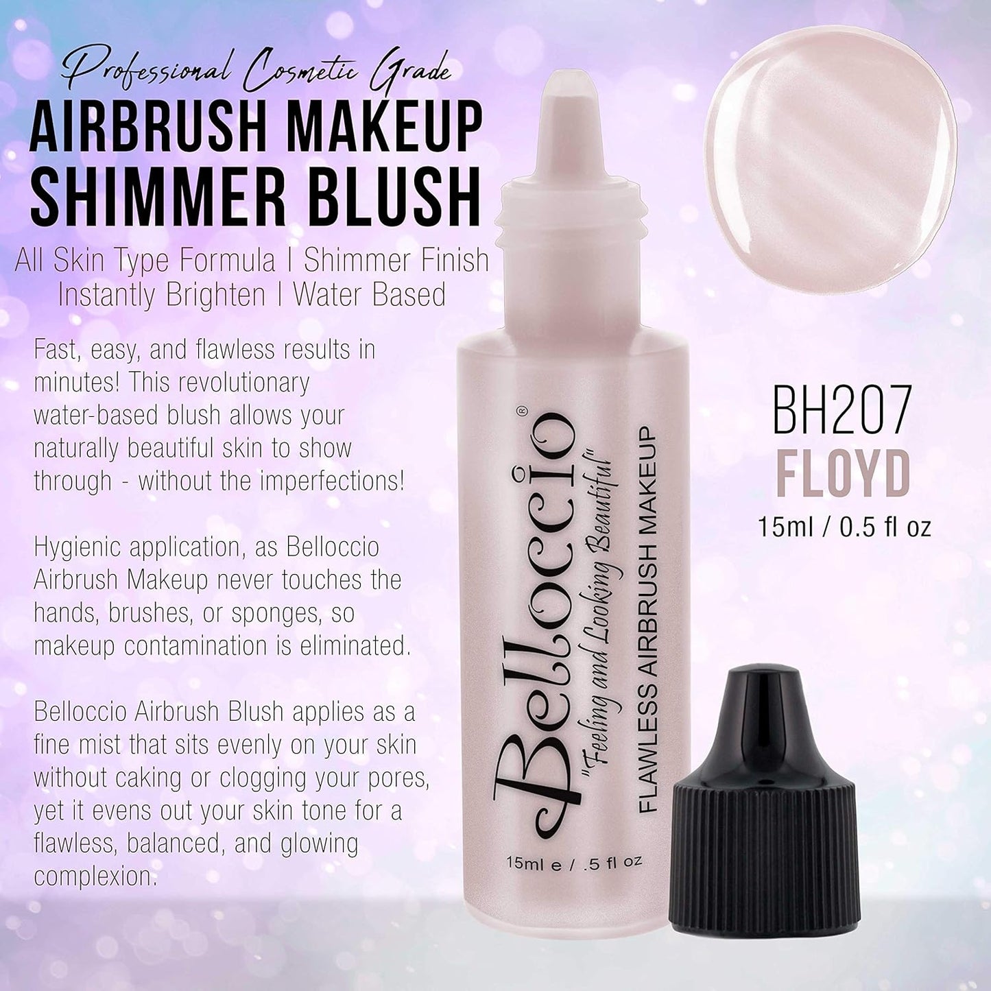 Belloccio's Professional Flawless Airbrush Makeup Highlighter-Shimmer Floyd Half Ounce