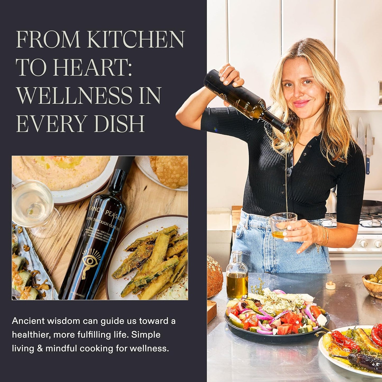 Fancy Peasant Everything Olive Oil, 500ML Bottle of Greek Extra Virgin Olive Oil, Polyphenol Rich EVOO with Olives from Greece