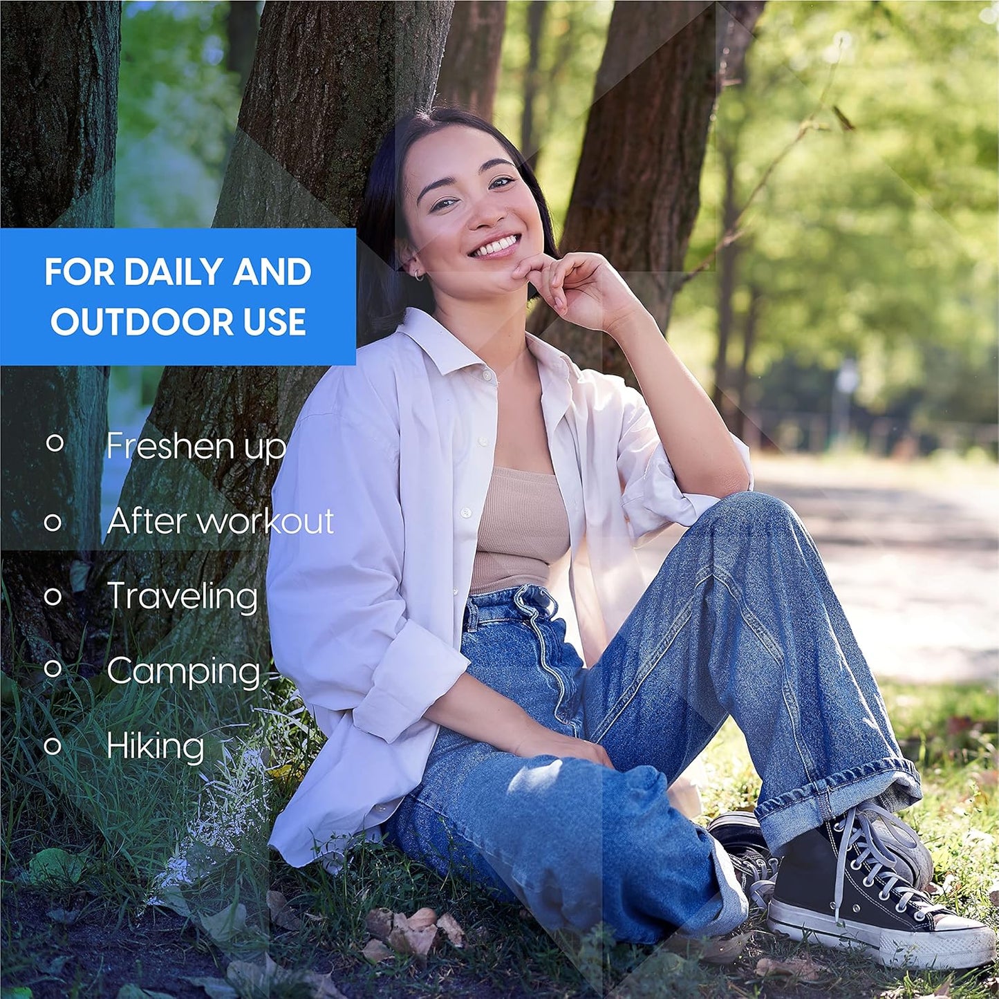 Handybath Adult Washcloths Scented, Extra Large Cleaning Wipes with Aloe Vera & Chamomile, 64 Wipes - Senior Care, Outdoor Activities, Travel Essentials