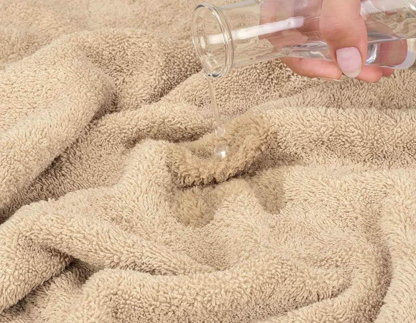 American Soft Linen Luxury Hand Towels for Bathroom, 600 GSM 100% Cotton Turkish 4 Piece Hand Towel Set, 600 GSM Hand Face Towels for Kitchen, Beige Hand Towels