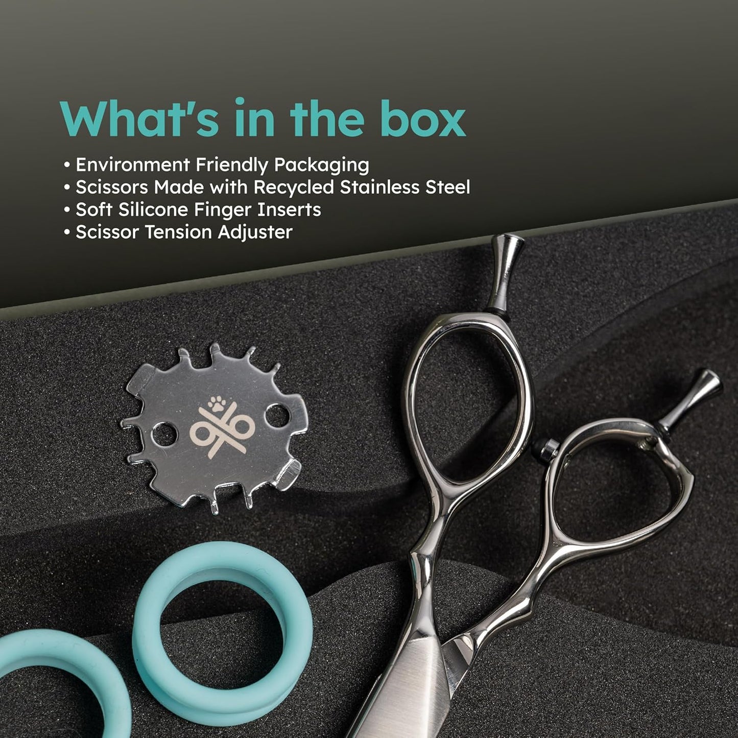 7” Curved Dog Grooming Scissors|VG10 Japanese Steel Professional Pet Grooming Shears for Cats & Dogs|Face, Paws, Ears & Tail Precision Trimming|Lightweight Ergonomic Handcrafted Design|K9 Shears