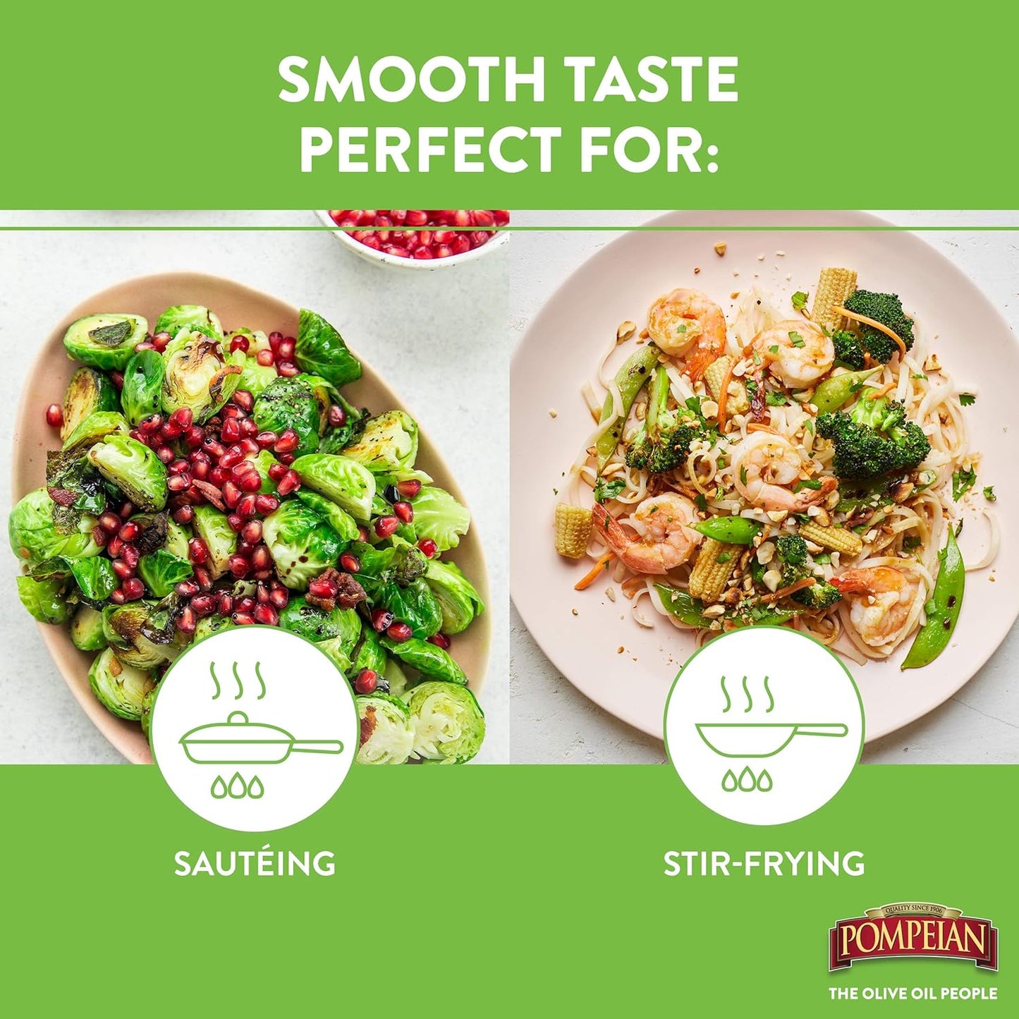 Pompeian USDA Organic Smooth Extra Virgin Olive Oil, Contains Polyphenols, First Cold Pressed, 32 Fl Oz