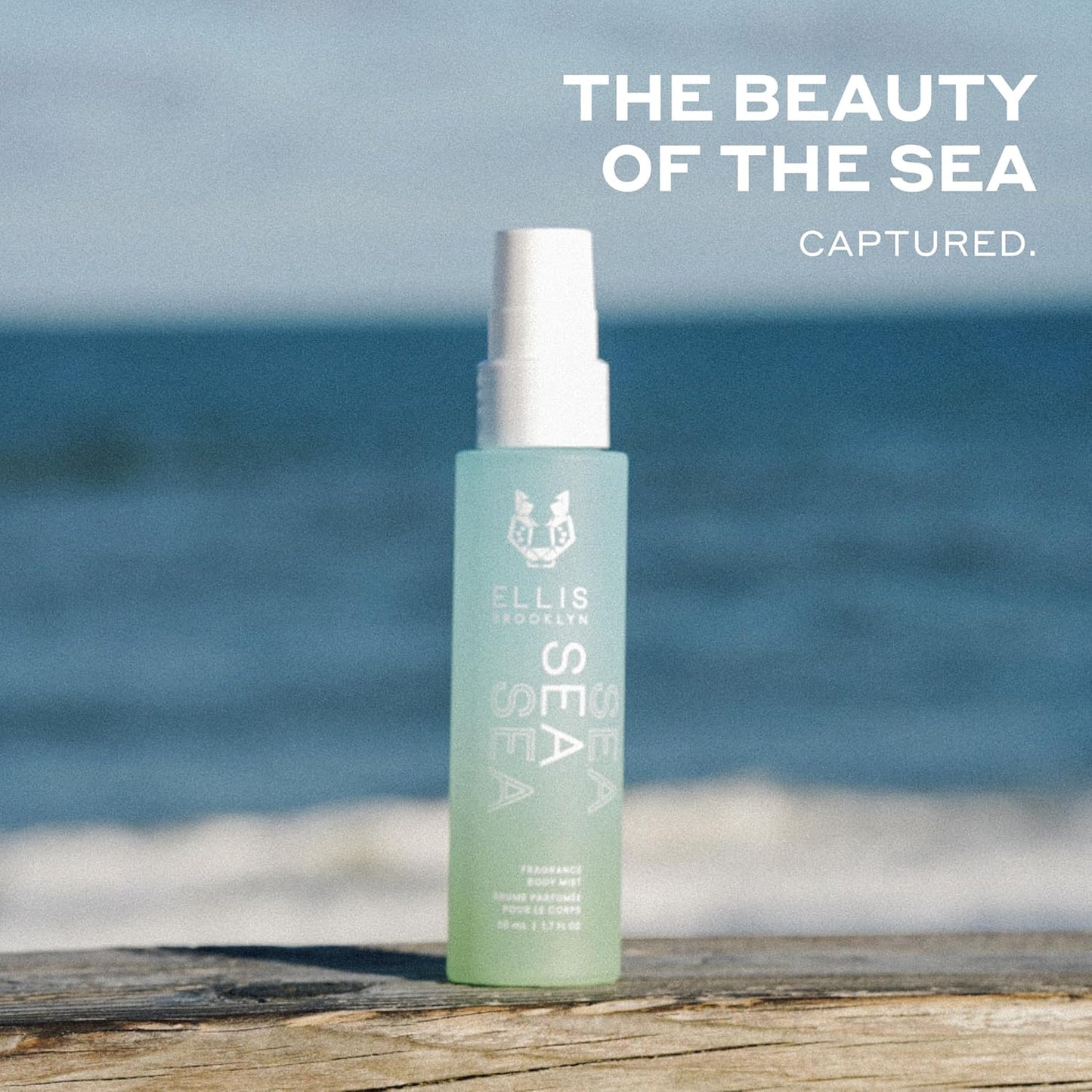 Ellis Brooklyn SEA Hair And Body Fragrance Mist - Aquatic Citrus Perfume with Lemon Sfuma, Pineapple Leaves, & Tonka Bean, Vegan Perfume Mist, Made In The USA, 50ml 1.7 Fl Oz