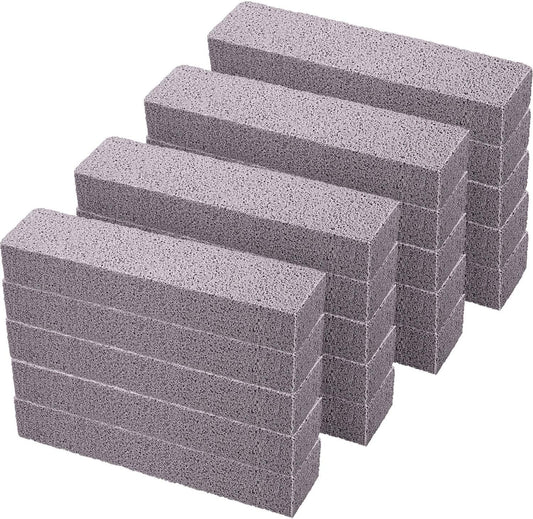 Norme 30 Pack Pumice Stones for Toilet Bowl Cleaning Scouring Pad Pumice Stick Cleaner for Cleaning Toilets, Bathtubs, Grills, Kitchen, Swimming Pools, Sinks, 5.9 x 1.4 x 0.9 Inch (Gray)