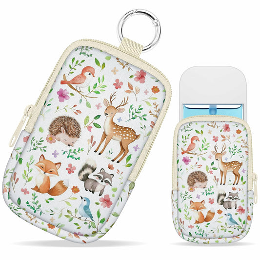 Hand Sanitizer Spray Case, Cute Animal Hand Sanitizer Holder Zippered Pouch, Cute Fashion Accessory with Snap Hook for Glow Mist and Power Mist 1FL OZ