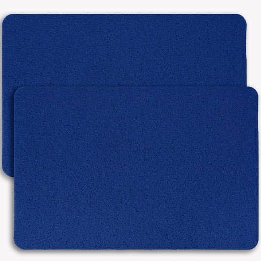 Non-Slip Bathtub Mat, 2 Pack Anti Slip Shower Mat, Fast Drying Bathtub Mats, Foot Scrubber Mat, Anti Slip Mat for Tub, Floor, Bathroom, Kitchen, Home, Hotel (Navy Blue 24"×16"+24"×16")