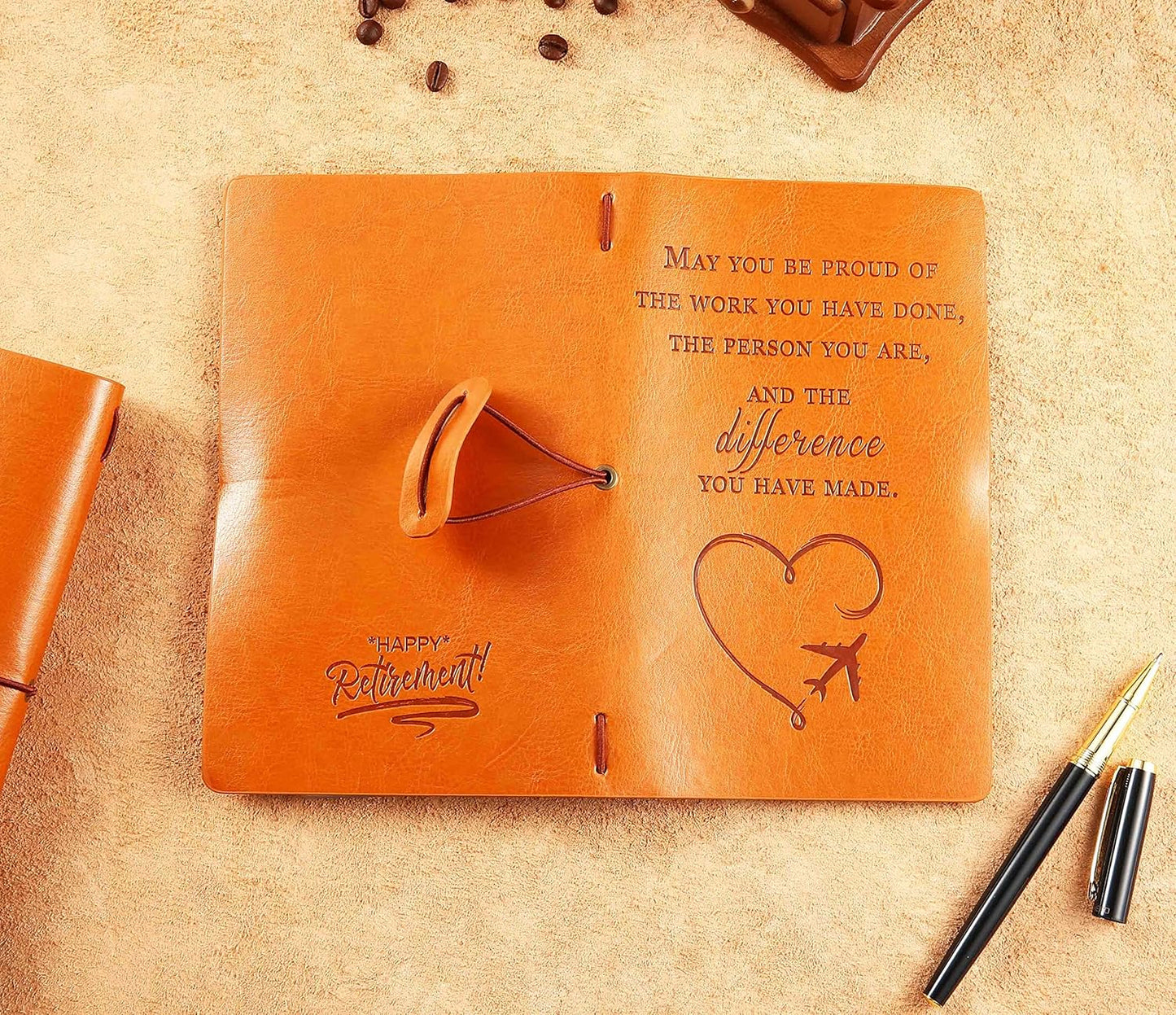 FYSIA Retirement Journal-Happy Retirement Gifts-Retirement Appreciation Gift-Retired-for Boss,Co-workers,Best Friends-Refillable Travel Photo Diary Notebook Gift