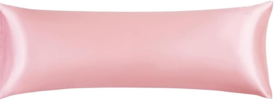 Juwenin Bedding,Super Soft and Luxury Silky Satin Pillowcase (Silky Satin Pillow Case for Hair) (Pink, Body)