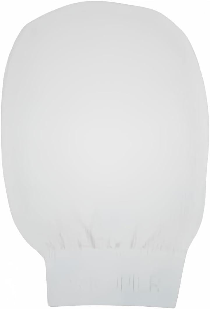 Wildpier Plus+ Exfoliating Glove Mitt Body Scrub for Bath Shower Spa Hand Exfoliator Gloves, Dead Skin Cell Remover, Plant Based Deep Exfoliation Scrubber, White